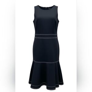 ANN TAYLOR SLEEVELESS FIT-and-FLARE DRESS SZ 6 BLACK